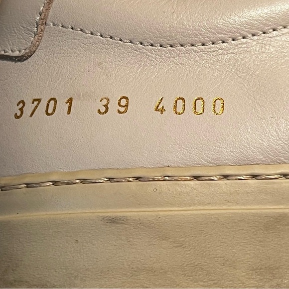 Common Projects achille white leather sneakers size 39 8.5 luxury comfort - Picture 14 of 15